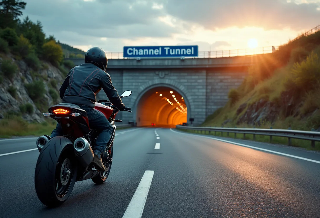 tunnel manche moto